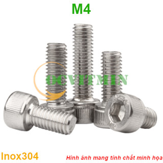 TM4I# - Ốc Lục Giác Đầu Trụ M4 Inox 304 Hơi Hút Nam Châm