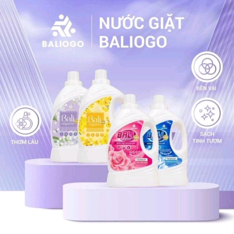 [Chính hãng]Thùng 4 can nước giặt xả Bali Gold Organic lưu hương lâu, can 3.4kg( đặt tối đa 2 thùng)