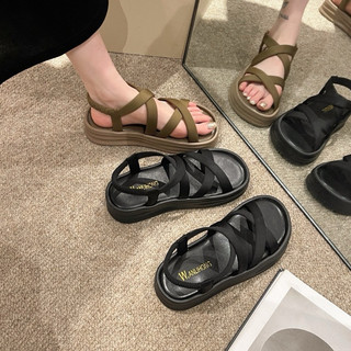 Dép Sandal Nữ Đế Xuồng QC cao cấp, Dép sandal đế bằng