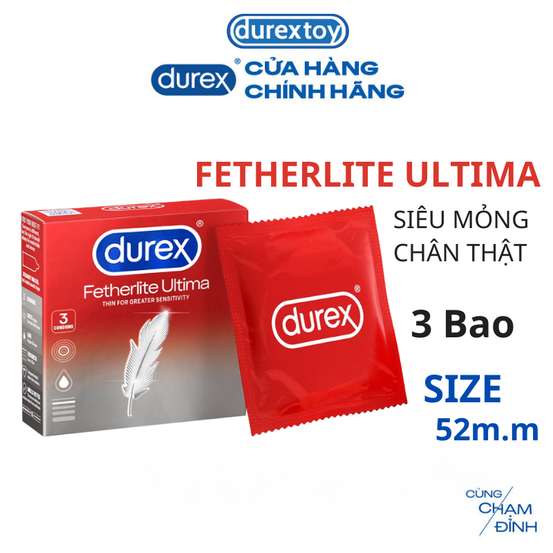 Bao cao su Durex Fetherlite siêu mỏng,ôm sát, 12 bao/hộp chính hãng