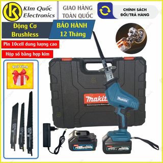 Cưa Kiếm Dùng Pin Makita 18V - Động Cơ brushless không chổi than-Tặng 4 Lưỡi cưa - Bảo Hành 12 Tháng