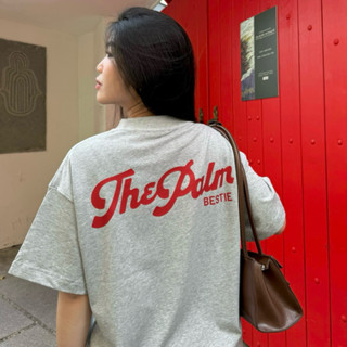 CHÍNH HÃNG - Áo Thun UNISEX "LOGOTYPE" Form Boxy Màu Xám Tiêu - ThePalm