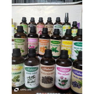 tinh dầu nguyên chất 100 ml đủ mùi tặng 1 chai tinh dầu xịt phòng 100ml