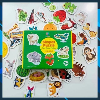 Bộ đồ chơi ghép hình tư duy 72 puzzle hách trí não giúp bé phát triển tư duy toàn diện