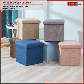 Hộp Đựng Đồ Kiêm Ghế Ngồi Đựng Đồ Đa Năng BELLEVIE Ghế 2 Trong 1 Có Thể Gấp Gọn Vừa Để Đồ Vừa Ngồi Cứng Cáp SIZE S