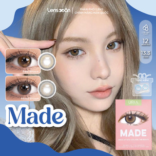  Kính áp tròng 1 năm cận LENS XOẮN lens nâu tự nhiên có viền nổi bật 2 màu dài hạn ẩm cao không mỏi mắt IDOL LENS MADE 