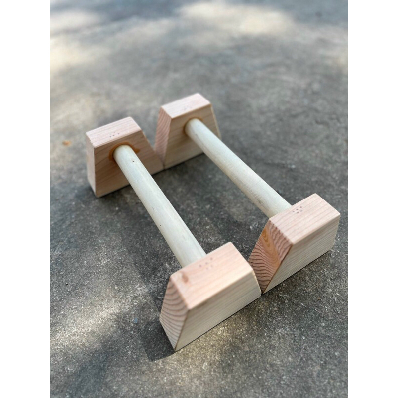 PARALLETTES GỖ - DỤNG CỤ HÍT ĐẤT, CHỐNG ĐẨY BẰNG GỖ CÓ ĐẾ CHỐNG TR