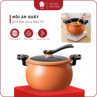 Nồi Áp Suất Bếp Từ & Bếp Ga Chất Liệu Đá Y Tế An Toàn Chống Dính - Nồi Hầm Tiết Kiệm Thời Gian Dung Tích Lớn