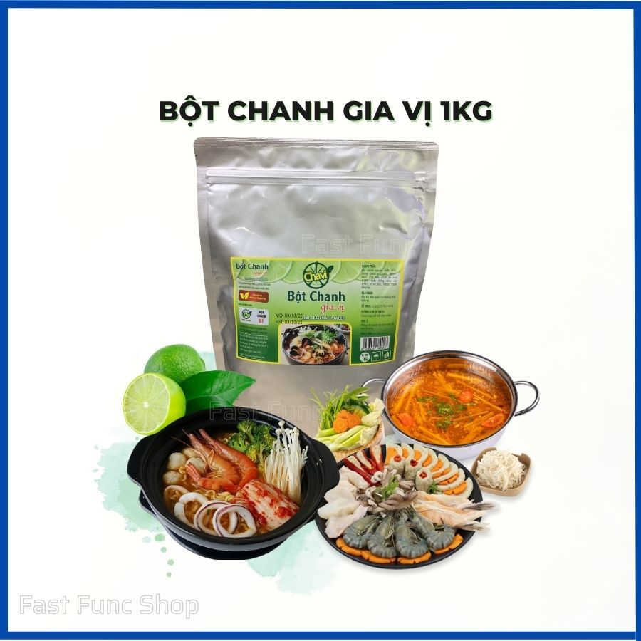 Bột Chanh Chavi-1KG tiết kiệm cho quán nấu Lẩu-Mì cay-[NHÀ CUNG CẤP]