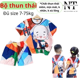 Đồ bộ thun mẫu áo S.ư.Mi.nh.T.uệ. chất thun thái in 3D mềm, mịn, mát, không nhăn, k xù lông, k bay màu