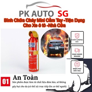 Bình chữa cháy bình cứu hoả mini cho xe ô tô xe hơi nhà cửa bình loại 500ml