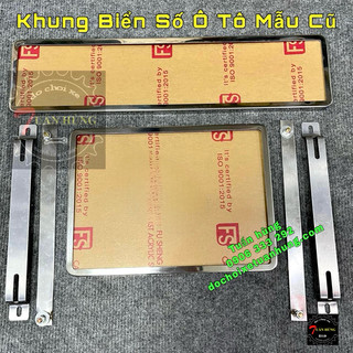 Khung biển số [HÀNG XỊN] Inox gắn Xe Ô TÔ/ 7 màu titan mẫu Mới và Cũ (TẶNG MICA, ĐẾ SAU, ỐC VÍT ĐẦY ĐỦ)
