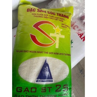 Gạo ST25 bao 5kg gạo thơm ngon đặc sản sóc trăng túi 5kg