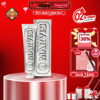Kem Đánh Răng Marvis Whitening Mint Làm Trắng Răng 85g