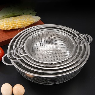  Rổ rá inox cao cấp có tai cầm nhiều kích cỡ  loại dày  