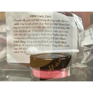 Vbm cam zero - tẩy giun, xổ giun, xổ lãi cho cá cảnh