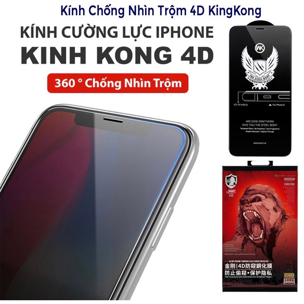 Kính Cường Lực KingKong Chống Nhìn Trộm Cho Các Dòng iP - Chính Hãng NEXTAGE
