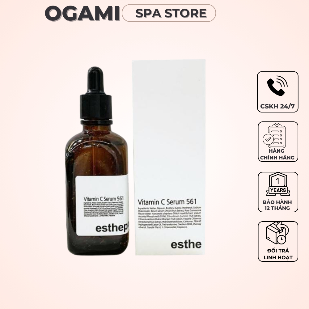 Serum Trắng Sáng Da, Cấp Ẩm, Chống Lão Hóa Esthepro Vitamin C Serum 561 100ml Chính Hãng