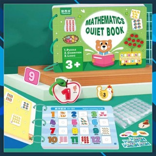 Học Liệu Bóc Dán Toán Học Thông Minh 16 Chủ Đề, Đồ Chơi Giáo Dục Montessori Cho Bé