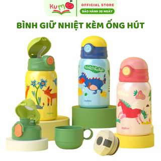 Bình nước giữ nhiệt cho bé có ống hút và quai đeo Mideer Vacuum Insulated Bottle