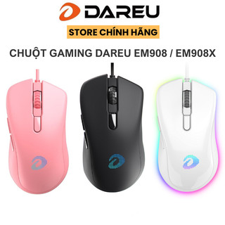 Chuột gaming dareu em908 / em908x rgb pink / white / black