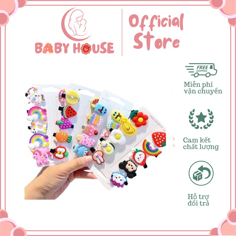 set 10 kẹp tóc dễ thương cho bé