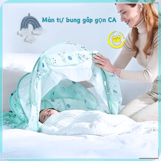 Màn chụp cho bé tự bung gấp gọn CA,mùng chụp chống muỗi đa năng