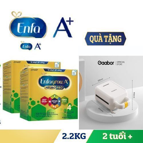 [TẶNG MÁY LÀM BÁNH] Bộ 2 hộp Sữa Enfagrow 4 hộp giấy 2,2 kg