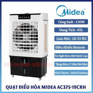 Quạt điều hòa, quạt hơi nước midea ac375-19crh chính hãng 100%