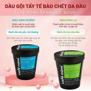 Tẩy da chết da đầu cafe mimi 330g làm sạch da đầu, giảm dầu bết, dưỡng tóc