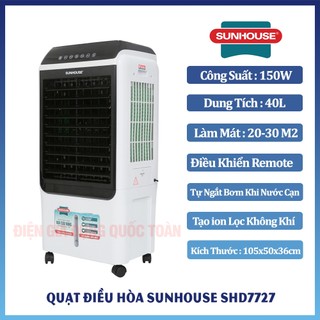 Quạt hơi nước, quạt điều hòa Sunhouse SHD7727 mới 100% chính hãng