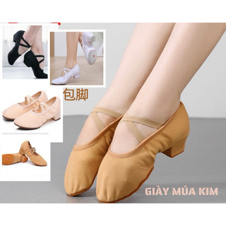GIÀY MÚA Ballet có GÓT 5 Cm cho nữ / Giày Múa Chuyên Nghiệp Đế bọc Da bò / HÀNG CAO CẤP