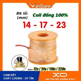 Coil van điện từ đồng lõi đồng 100% (dành cho van Unid, van STNC...) điện 12v, 24v, 110v, 220v