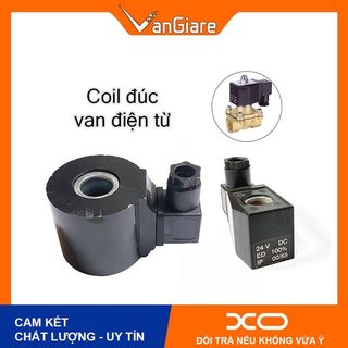 (Đủ size, coil đúc, lõi đồng 100%) Coil van điện từ phi 21, 27, 34, 42, 49, 60 24v DC, 220v AC