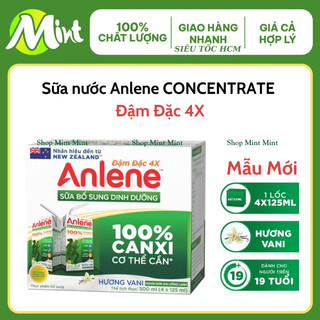 Thùng 48 hộp sữa nước Anlene hương Vani đậm đặc ít béo 125ml