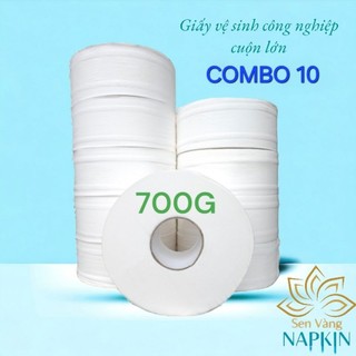 Giấy vệ sinh công nghiệp 700g combo 10 cuộn