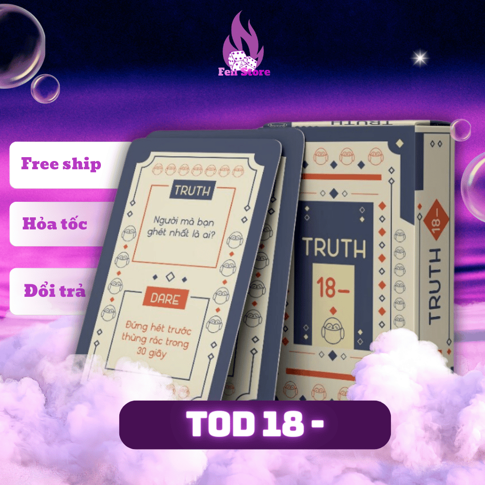 [DRINKING PARTY] Bộ bài Truth 18-, bộ bài NÓI HAY LÀM gồm 50 lá dành cho tuổi học trò
