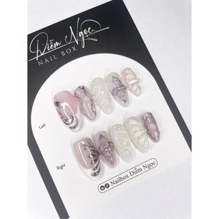 78 Nailbox thiết kế tiểu thư loang hồng sang chảnh