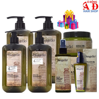 Bộ dầu gội xả ủ dưỡng tóc d'angello keratin phục hồi giảm gãy rụng