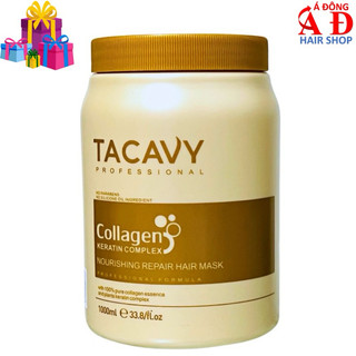 DẦU HẤP Ủ SIÊU MƯỢT PHỤC HỒI TÓC HƯ TỔN TACAVY COLLAGEN KERATIN REPAIR MASK 1000ML