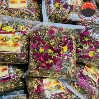  Trà sơn mật hồng sâm sapa loại 1 1kg mix hoa nhài cỏ ngọt hoa cúc vàng cánh hoa hồng. Trà sâm mật sam hồng thượng hạng 