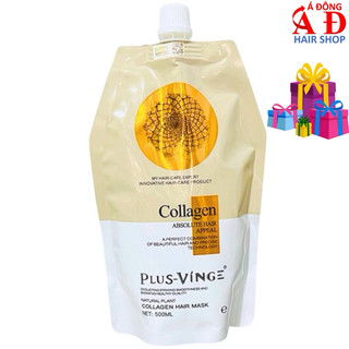 Kem hấp ủ tóc collagen plus vinge phục hồi dưỡng ẩm 500ml chính hãng