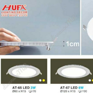{chính hãng] hufa đèn led âm trần tròn siêu mỏng 6w-24w, chip led samsung