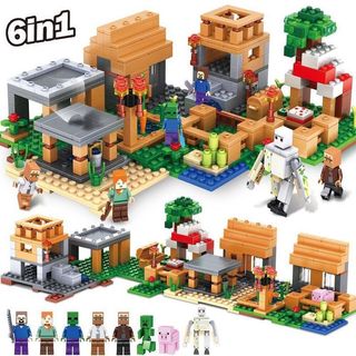 Mô Hình Lắp Ráp Vùng Đất Minecraft, Mô Hình My World, Game Minecraft, Nhà Minecraft, Xếp Hình Minecraft