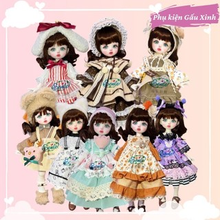 Quần áo đầm công chúa cho búp bê bjd 30cm