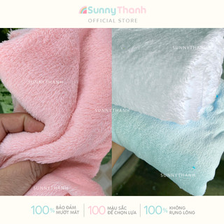 LÔNG 2 MẶT - vải lông 2 mặt hồng phấn hồng cam siêu mềm mịn mướt mát may mền áo khoác cho em bé người lớn
