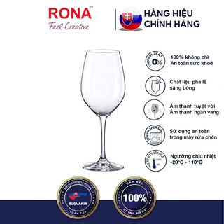 Ly pha lê cường lực uống vang đỏ trắng 380 ml Tiệp Khắc
