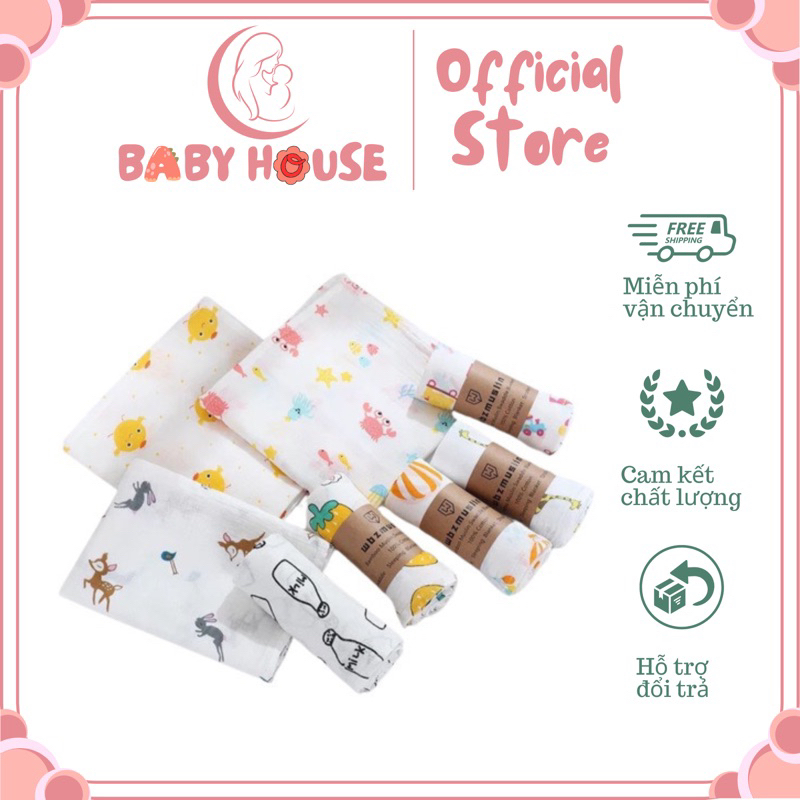 Khăn tắm Muslin Swaddle (1m2)