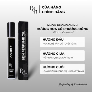 Tinh Dầu Nước Hoa Unisex BÉN Couple Gần Gũi, Độc Đáo, Hòa Quyện, Tươi Mát 10ml - Dạng Xịt