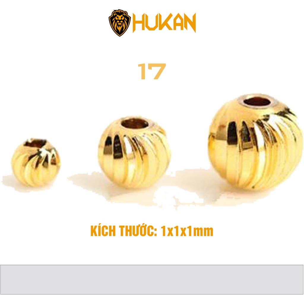 QT 17 Hạt chuỗi tròn màu vàng